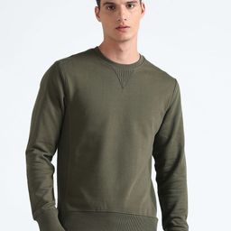 Flying Machine Round Neck Pure Cotton Pullover Sweatshirt-image-20