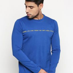 Basics Men Blue Slim Fit Full Sleeved T-shirt-picture-6