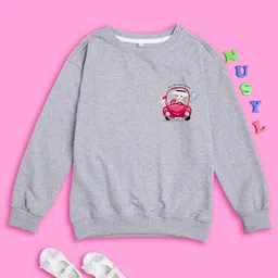 NUSYL Girls Oversized Fleece Sweatshirt-picture-6