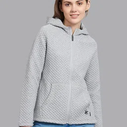Beverly Hills Polo Club Women Grey Hooded Sweatshirt-image-35