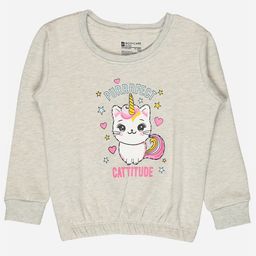 Bodycare Kids Girls Graphic Printed Fleece Sweatshirt-image-97