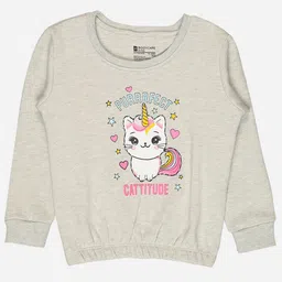 Bodycare Kids Infant Girls Graphic Printed Fleece Sweatshirt-image-89