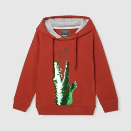 max Boys Embellished Hooded Pure Cotton Pullover-image-52