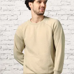 NOBERO Checked Self Design Quilted Pullover-image-95
