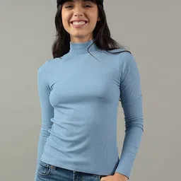 AMERICAN EAGLE OUTFITTERS Mock Neck Long Sleeves T-shirt-picture-17