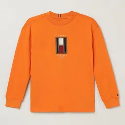 Tommy Hilfiger Boys Printed Round Neck Cotton T-Shirt-90