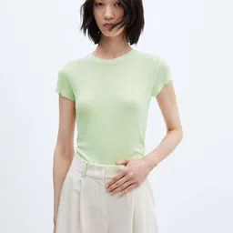 MANGO Women Ribbed T-shirt-image-53