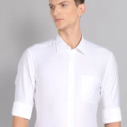 AD By Arvind Twill Pure Cotton Formal Shirt-image-6