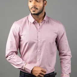 LOUIS STITCH Comfort Printed Spread Collar Long Sleeves Cotton Formal Shirt-picture-48