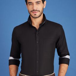 LOUIS STITCH Comfort Ft Spread Collar Cotton Formal Shirt-image-10