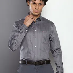 Tommy Hilfiger Striped Long Sleeves Pure Cotton Semiformal Shirt-image-56