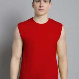 FBAR Sleeveless Slim Fit Pure Cotton T-shirt-image-96