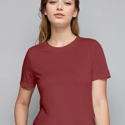 Huetrap Round Neck Slim Fit Pure Cotton T-shirt-picture-20