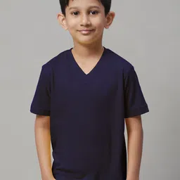 Friskers Boys V-Neck Pure Cotton Slim Fit T-shirt-picture-1