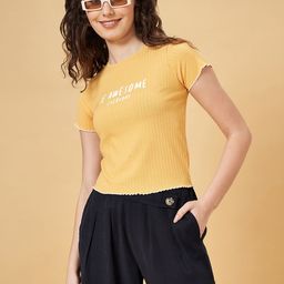 People Round Neck Short Sleeves Typography Printed Slim Fit T-shirt-image-57