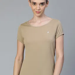 ATHLISIS Women Solid e-Dry Slim Fit T-shirt-image-6