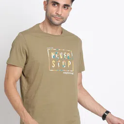 Turtle Typography Printed Slim Fit Cotton T-shirt-image-42
