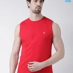 Friskers Pack Of 2 Sleeveless Pure Cotton Slim Fit T-shirts-image-38
