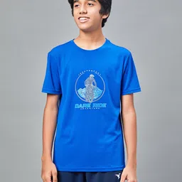 Technosport Boys Graphic Printed Round Neck UPF50 Sun Protection Slim Fit Sports Tshirt-image-57