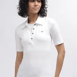 GANT Women Polo Collar Pockets Slim Fit T-shirt-picture-6