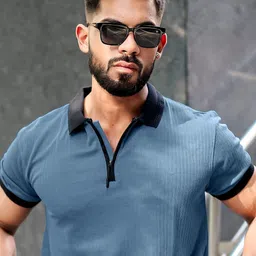 Maniac Polo Collar Cotton Slim Fit T-shirt-image-40