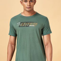 Ajile by Pantaloons Typography Printed Round Neck Cotton Slim Fit Regular T-shirt-image-91