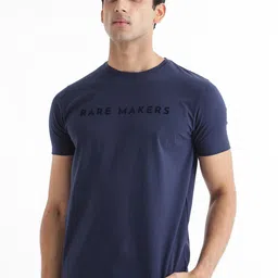 RARE RABBIT Men Burke Typography Printed Cotton Slim Fit T-Shirt-image-38