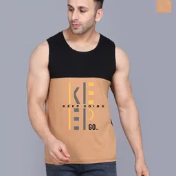 SLOWLORIS Men Varsity 2 Printed Tropical Pockets Slim Fit T-shirt-image-71