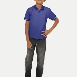 BAESD Boys Polo Collar Applique Slim Fit T-shirt-picture-48