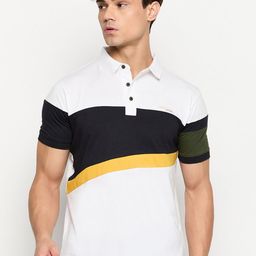 Duke Men Colourblocked Polo Collar T-shirt-image-47