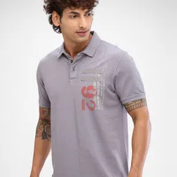 SPYKAR Men Typography Printed Polo Collar Slim Fit T-shirt-image-31