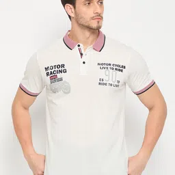 Duke Men Typography Printed Polo Collar Slim Fit T-shirt-image-73