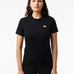Lacoste Women Hooded Applique Slim Fit T-shirt-picture-6