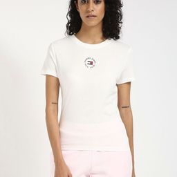 Tommy Hilfiger Women Applique Slim Fit T-shirt-picture-47