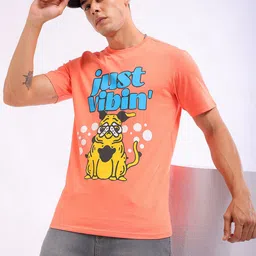 The Indian Garage Co Men Typography Printed Round Neck Slim Fit T-shirt-image-65