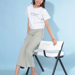 Crimsoune Club Girls Typography Printed Slim Fit T-shirt-image-14