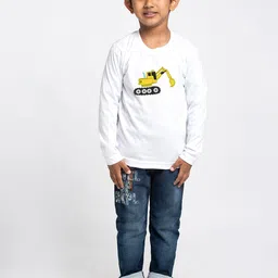 Friskers Graphic Printed Full Sleeve Slim Fit Pure Cotton T-shirt-image-91