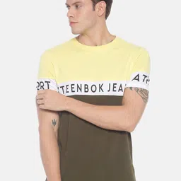 Steenbok Typography Printed Round Neck Slim Fit Cotton T-Shirt-picture-48