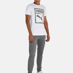 Puma Men White Camo Box Printed Slim Fit T-shirt-picture-16