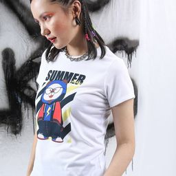Tokyo Talkies Conversational Printed Slim Fit T-shirt-image-75