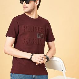 People Round Neck Typography Printed Cotton Slim Fit T-shirt-picture-9