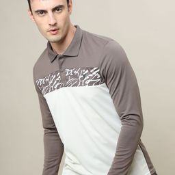 Technosport Men Colourblocked Polo Collar Antimicrobial Slim Fit T-shirt-image-16
