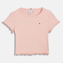 Tommy Hilfiger Girls Solid Round Neck Cotton T-shirt-image-31