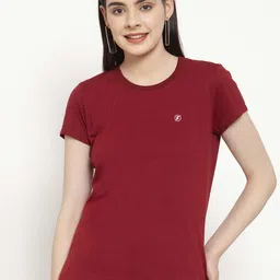 Friskers Slim Fit Round Neck Short Sleeves Cotton Casual Tshirt-image-86