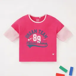 Ed-a-Mamma Girls Printed Round Neck Cotton T-shirt-image-44