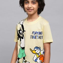 Kids Ville Boys Mickey And Friends-Printed Cotton T-Shirt-image-6