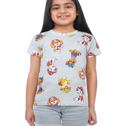 BAESD Girls Paw Printed T-shirt-image-21