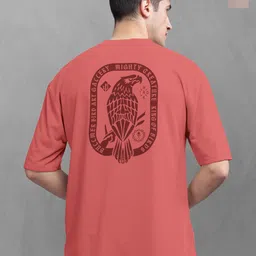 BULLMER Men Pack Of 2 Round Neck Printed Oversized T-shirts-picture-13