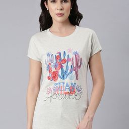 DIXCY SCOTT Slimz Women Floral Printed T-shirt-image-62