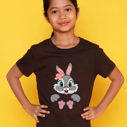 NUSYL Girls Graphic Printed Round Neck Cotton T-shirt-image-18